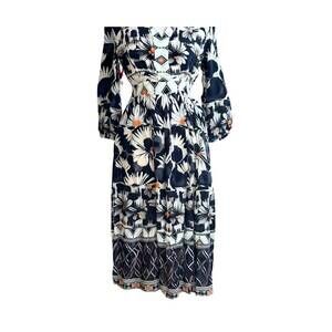 NEW SHANA APPAREL women's floral sunflower dress in black